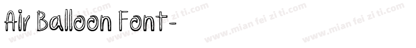 Air Balloon Font字体转换